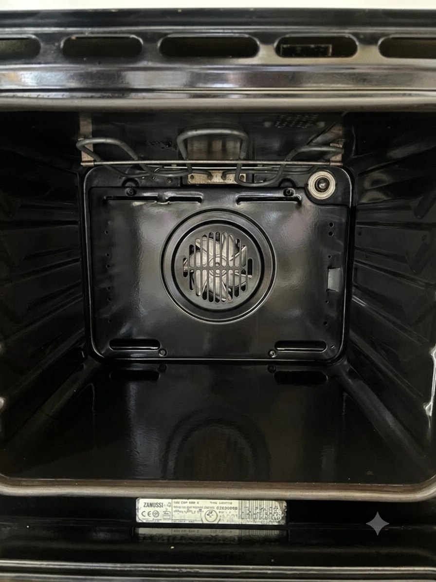 Oven interior after a complete Preshine deep clean